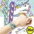 Decopatent 36 STUKS Unicorn Eenhoorn Klaparmbandjes - Uitdeelcadeaus - Klap Armbanden - Traktatie Uitdeelcadeautjes voor kinderen - Grabbelton - School - Kinderfeestje - Klein Speelgoed Trakteren - Grabbelton Traktaties Cadeautjes