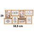 Decopatent Decopatent® MDF Fotolijst Collage voor 8 Foto's van 15x10 & 10x15 Cm - Fotolijsten - Fotolijstje met 8 fotokaders - 58.5x3.2x29 Cm
