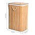 Decopatent Grote Bamboe Wasmand 1 vak met Deksel & stoffen Waszak - Bamboe wasbox wassorteerder - Inhoud wasmand 80 liter - Wasmand voor wasgoed - Wasmanden Opvouwbaar - Wasmand met deksel - Kleur: Naturel - Decopatent®