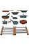 Decopatent Decopatent® Pannenhouder - Uitschuifbare Pannen Onderzetter - Panonderzetter Rechthoekig - Bamboe - Metaal - Pannen Onderzetters