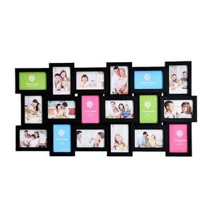 Decopatent Decopatent - XL Fotolijst Collage voor 18 Foto's van (10x15 & 15x10 Cm) - Fotolijsten - Fotolijstje met 18 fotokaders - 89 x 46 Cm - Zwart