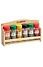 Kesper FSC Grenen Houten Kruiden Wandrek, voor het opbergen van 6 Kruiden | Kruidenrek | Spice Rack | Kruiden Organizer | Specerijen opbergen | Afm. 28 x 6 x 17.5 Cm.