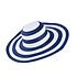 Decopatent Decopatent - Zonnehoed Dames - Zomerhoed - Strohoed UV - Strandhoed Hoofddeksel met Brede rand - Hoed voor Volwassenen - Kleur: Blauw / Wit