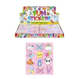 Henbrandt Uitdeelcadeautjes - Fun Stickers - Model: Schattige Stickers in Display (120 stuks)