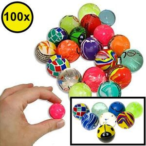 Decopatent 100 STUKS MIX Stuiterballen Ø2.7 Cm - Traktatie Uitdeelcadeautjes voor kinderen - Kleine Speelgoed Stuiterbal - Uitdeelcadeaus - Bouncing Ball