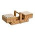 Kesper FSC® Naaidoos / Materiaaldoos - Uitklapbaar - Voorzien van Speldenkussen - Afm:  29 x 16.5 x 17 Cm.
