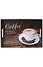 Kesper Dienblad Rechthoekig - Koffie Print - Design koffie / Thee dienblad - Diep Dienblad met handvatten - Melamine - 50 x 35 x 4.5 Cm