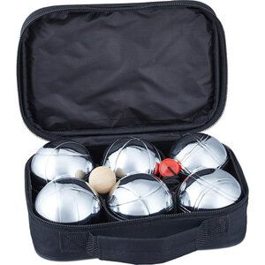 LG-Imports LG-Imports Jeu de Boules Set - 6 metalen ballen 7,2 cm - in draagtas met afstandmeter - Jeu de boules set volwassenen