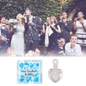 Henbrandt 48 STUKS | Bruiloft / Trouwerij Bellenblaas in hart vorm  | Huwelijk mini Bellenblaas | Bellenblaas voor Bruiloft & Wedding