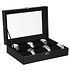 Decopatent Luxe horlogebox voor 12 horloges - Heren en Dames horloge box - Horlogedoos / horlogekist in zwart PU leer - Decopatent®