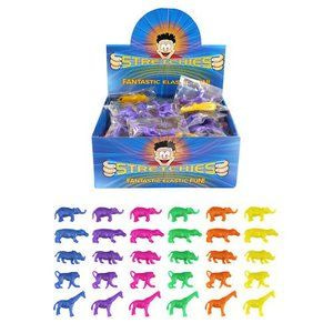 Henbrandt Uitdeelcadeautjes - Uittrekbare Strech Jungle Dieren in Display (84 stuks)