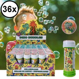 Decopatent 36 STUKS Dinosaurus Bellenblaas - 50ML - Traktatie Uitdeelcadeautjes voor kinderen - Klein Speelgoed - Belleblaas - Uitdeelcadeaus
