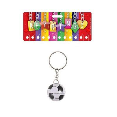 Henbrandt Uitdeelcadeautjes - Metalen Voetbal Sleutelhangers op Kaart (12 stuks)