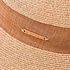 Decopatent Decopatent - Zonnehoed Dames Deukhoed Rond - Zomerhoed met Bruine Rand - Strohoed UV - Ø58 cm - Strandhoed Hoofddeksel Rond - Hoed voor Volwassenen - Kleur: Naturel met Bruine Rand