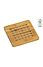 Kesper Luxe FSC® Houten Bamboe Pannenhouder / Pannen Onderzetter | Panonderzetter Vierkant | Hittebestendige Pannen Onderzetters | Afm. 19 x 19 x 1,4 Cm. | Kleur: Bamboe