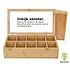 Decopatent Luxe theedoos met doorzichtig venster van bamboe hout – 10 vaks theekist voor thee - Decopatent