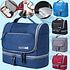 Decopatent Ophangbare Toilettas met Haak - Waterdichte Reis Toilet tas - Travel bag Organizer voor Vakantie / Kamperen & Reizen – Hangende Make up tas - Cosmetica Etui Tasje - Reistas Mannen en Vrouwen – Kleur ZWART - Decopatent®