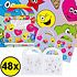 Decopatent 48 STUKS Vrolijke Smiley Kleurboekjes met Stickers - Traktatie Uitdeelcadeautjes voor kinderen - Klein Speelgoed - Uitdeelcadeaus
